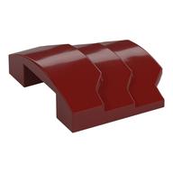 Brick Curved 4 x 3 with 3 Layers, 1 x 3 Cutout on Underside (Dark Red)