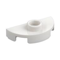 Plate Special Round 1 x 2 Half Circle with Stud (Jumper) (White)