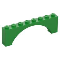 Brick Arch 1 x 8 x 2 Raised (Bright Green)