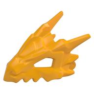 Creature Body Part, Dragon Head Upper Jaw, Hollow Eyes, Spikes (Bright Light Orange)