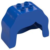 Duplo Brick, Hair, 2 x 2 Top Studs, Wavy, Long (Blue)