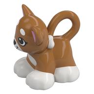 Duplo Animal Cat / Kitten Looping Tail, White Chest, Feet, Tail End, and Mouth Print (Medium Nougat)