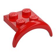 Wheel Arch, Mudguard 2 x 3 x 1 1/3 with 2 x 2 Plate (Red)