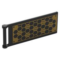 Flag 7 x 3 with Rod and Gold Solar Panel Print (Black)