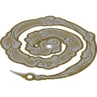 Cloud, Swirl, Gold Highlights Print (Pearl Gold)