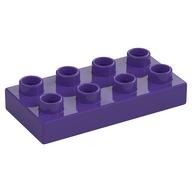 Duplo Plate 2 x 4 (Dark Purple)