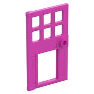 Door 1 x 4 x 6 with Pet Door (Dark Pink)