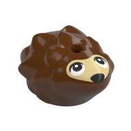 Animal, Hedgehog Baby with Tan Face Print (Reddish Brown)