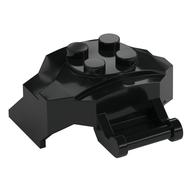 Large Figure Cover 4 x 3 x 2 with Bar, 4 Studs, Ridged (Black)