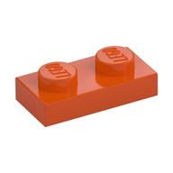 Plate 1 x 2 (Reddish Orange)