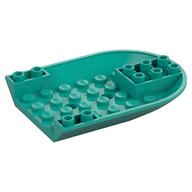 Aircraft Fuselage Curved Forward 6 x 8 Bottom (Dark Turquoise)