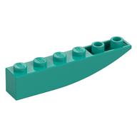 Brick Curved Inverted 6 x 1 (Dark Turquoise)