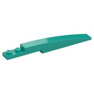 Brick Curved 10 x 1 [Symmetric Inside Ridges] (Dark Turquoise)