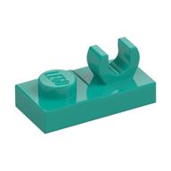 Plate Special 1 x 2, Top Clip [Open O] (Dark Turquoise)