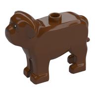 Animal, Dog, Big with Wrinkles Face Print (Fang) (Reddish Brown)