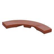 Tile 4 x 4 Curved, Macaroni (Dark Orange)