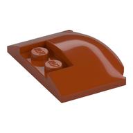 Brick Round 3 x 4 x 2/3 Triple Curved with 2 Sunk Studs (Dark Orange)