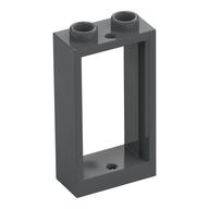Window 1 x 2 x 3 Flat Front (Dark Bluish Gray)