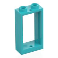 Window 1 x 2 x 3 Flat Front (Medium Azure)