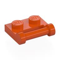 Plate Special 1 x 2 [Side Handle Closed Ends] (Reddish Orange)