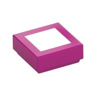 Tile 1 x 1 with White Square Print (Magenta)