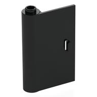 Door 1 x 3 x 4 Left - Open Between Top and Bottom Hinge (Black)