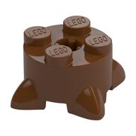 Brick Round 2 x 2 Special with Roots (Reddish Brown)