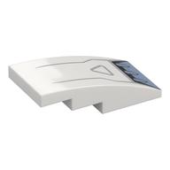 Brick Curved 4 x 2 No Studs with Sand Blue Engine Intake Print (White)