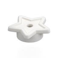 Tile, Star with Stud Holder, Pin Hole (White)