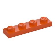 Plate 1 x 4 (Reddish Orange)