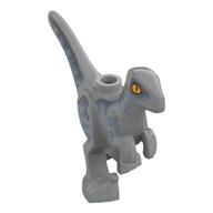 Animal, Dinosaur, Raptor, Child, Sand Blue Stripes Print (Light Bluish Gray)