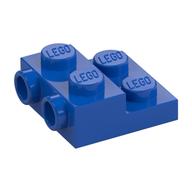Plate Special 2 x 2 x 2/3 with Two Studs On Side and Two Raised [Half Hollow Anti-stud] - Updated Version (Blue)