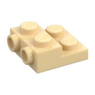 Plate Special 2 x 2 x 2/3 with Two Studs On Side and Two Raised [Half Hollow Anti-stud] - Updated Version (Tan)