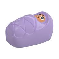 Bundled Child / Papoose with Nougat Face, Eyes with White Pupils Print (Lavender)