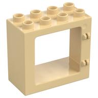 Duplo Door / Window Frame Flat Front Surface, Completely Open Back (Tan)