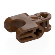 Technic Axle Connector 2 x 3 with Ball Socket, Closed Sides (Reddish Brown)