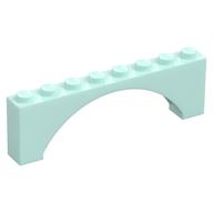 Brick Arch 1 x 8 x 2 Raised (Light Aqua)