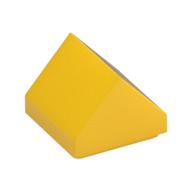Brick Sloped Double 45° 1 x 1 (Yellow)