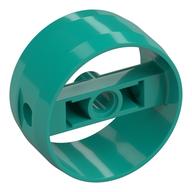 Technic Cylinder 4 x 4 with Pin Holes and Centre Bar, Closed Sides on Bar (Dark Turquoise)