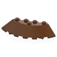 Brick Round Corner 6 x 6 with 33° Slope and Facet Cutout (Reddish Brown)