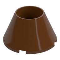 Cone 4 x 4 x 2 Hollow No Studs (Reddish Brown)