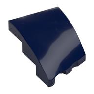 Brick Wedged, Curved 3 x 2 with Stud Notch Left (Dark Blue)