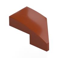 Brick Wedged, Curved 2 x 1 with Stud Notch Left (Dark Orange)