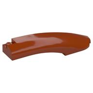Brick Round, Curved 10 x 2 x 2 with Rounded End Right (Dark Orange)