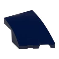 Brick Wedged, Curved 3 x 2 with Stud Notch Right (Dark Blue)