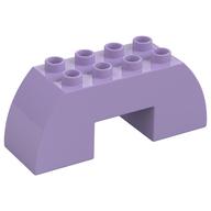 Duplo Brick 2 x 6 x 2 Curved with 2 x 2 Cutout on Bottom (Lavender)