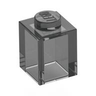 Brick 1 x 1 (Trans-Black)