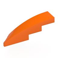 Brick Wedged, Curved 1 x 4 with Stud Notch Right (Orange)