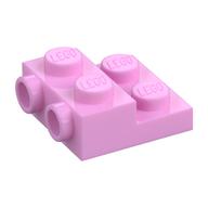 Plate Special 2 x 2 x 2/3 with Two Studs On Side and Two Raised [Half Hollow Anti-stud] - Updated Version (Bright Pink)