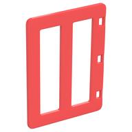 Duplo Door with Two Long Window Panes (Coral)